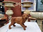 Gietijzeren tuinbeeld standbeeld kunstwerk van een Hond, Comme neuf, Animal, Enlèvement ou Envoi, Métal