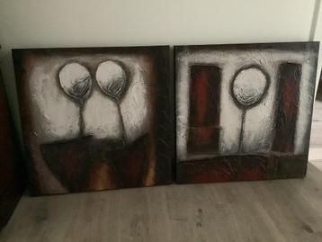 *2 mooie schilderijen uit de Cobra kunststroming 1948-1951 beschikbaar voor biedingen
