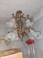 Bronze lustre met 9 lampen