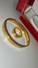 Cartier armband ring set love, Overige materialen, Ophalen of Verzenden, Zo goed als nieuw, Met bedels of kralen