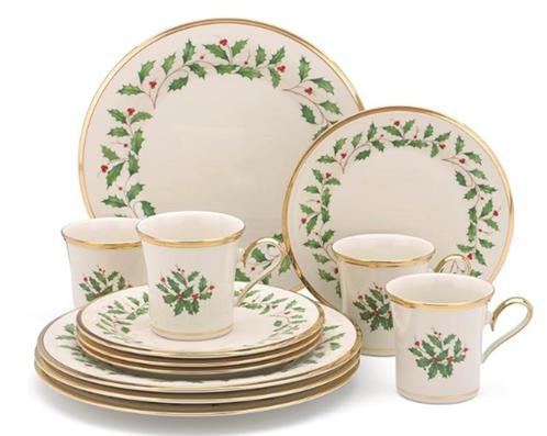 Lenox Holliday - 12 delig servies, nieuwstaat / ref. 26, Huis en Inrichting, Keuken | Servies, Zo goed als nieuw, Compleet servies