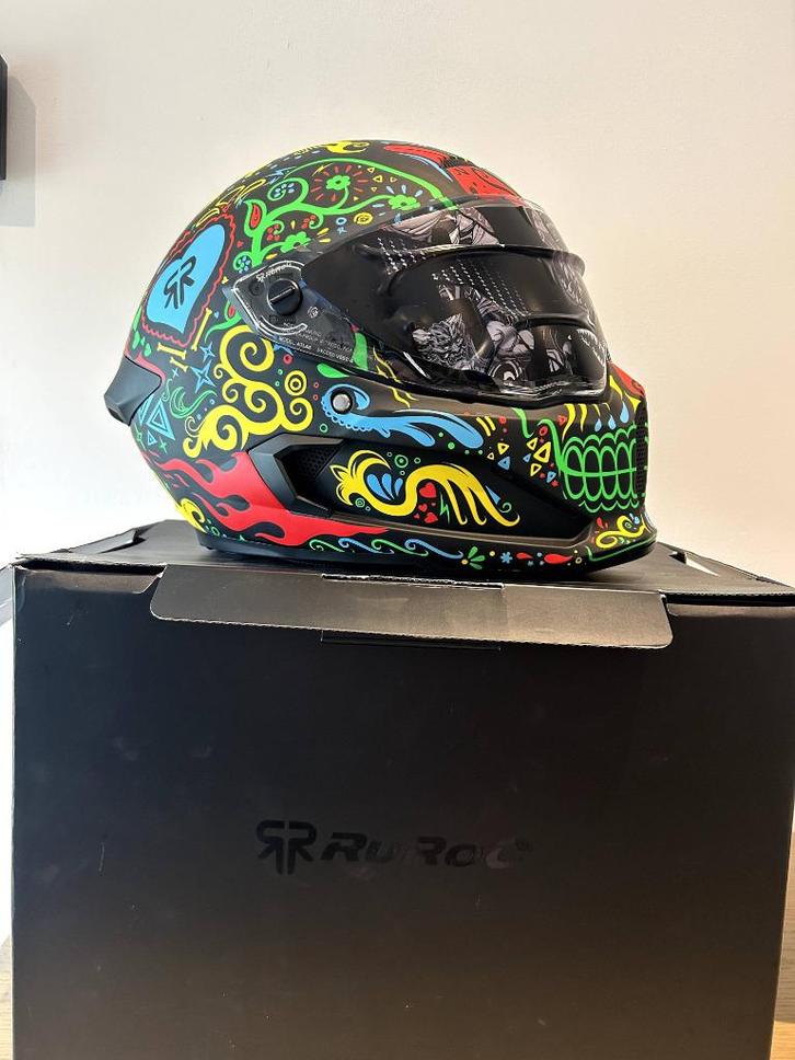 Casque moto RUROC ATLAS 3.0 “Cinco de Madness” taille L, Motoren, Kleding | Motorhelmen, Dames, Heren, Integraalhelm, L, Overige merken
