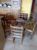 Set van 6 eikenhouten stoelen, Huis en Inrichting, Stoelen, Ophalen, Bruin, Vijf, Zes of meer stoelen, Hout