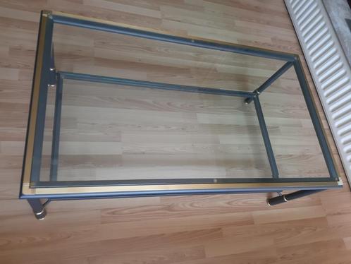 Table de salon, Huis en Inrichting, Tafels | Salontafels, Zo goed als nieuw, Glas, Metaal, Ophalen
