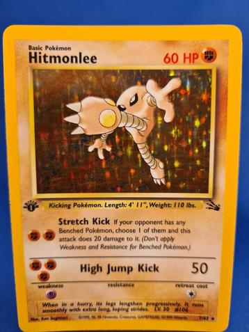Hitmonlee 7/62 - Fossil (1st edition) beschikbaar voor biedingen