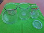 WECK glazen bokaals 370-290-140 ml + deksels 100-80-60, Ophalen of Verzenden, Nieuw, Glas, Pot, Bus of Blik