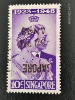 Singapore-Malaya 1948 - 25e huwelijksjubileum George  VI, Ophalen of Verzenden, Gestempeld
