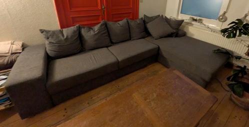 Grijze hoekbank zetel, Huis en Inrichting, Zetels | Complete zithoeken, Gebruikt, Ophalen