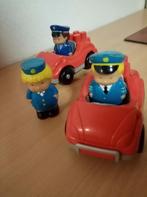 Ecoiffier Abrick : 2 politiewagens + 3 politie-agenten, Kinderen en Baby's, Speelgoed | Bouwstenen, Ophalen of Verzenden, Zo goed als nieuw