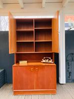 Prachtige Deens design vintage kast. Highboard, Huis en Inrichting, Ophalen, Met deur(en), 100 tot 150 cm, 150 tot 200 cm