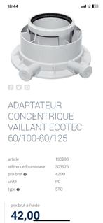 Nieuwe concentrische adapter van Vaillant, Doe-het-zelf en Bouw, Ventilatie en Afzuiging, Ophalen, Zo goed als nieuw