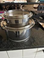 Set van 6 amc kookpannen, Huis en Inrichting, Keuken | Potten en Pannen, Ophalen, Gebruikt, Keramische plaat, Aluminium