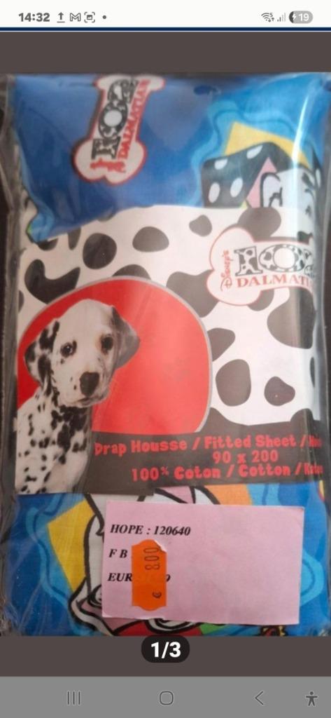 Drap-housse Disney 101 Dalmatians, Collections, Enlèvement ou Envoi, Neuf
