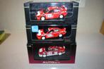 3 x 1:43 mitsubishi lancer evo T.Makinnen rally WRC., Ophalen of Verzenden, Zo goed als nieuw, Auto