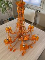 Kroonluchter met kwastjes, Ophalen of Verzenden, Zo goed als nieuw, Glas
