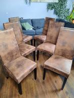 6 Chaises en tissu antique, Brun, Enlèvement, Tissus, Cinq, Six Chaises ou plus