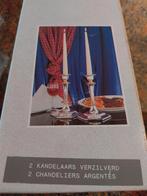 2 Kandelaars verzilverd stijlvol VINTAGE, Antiek en Kunst, Ophalen of Verzenden, Zilver