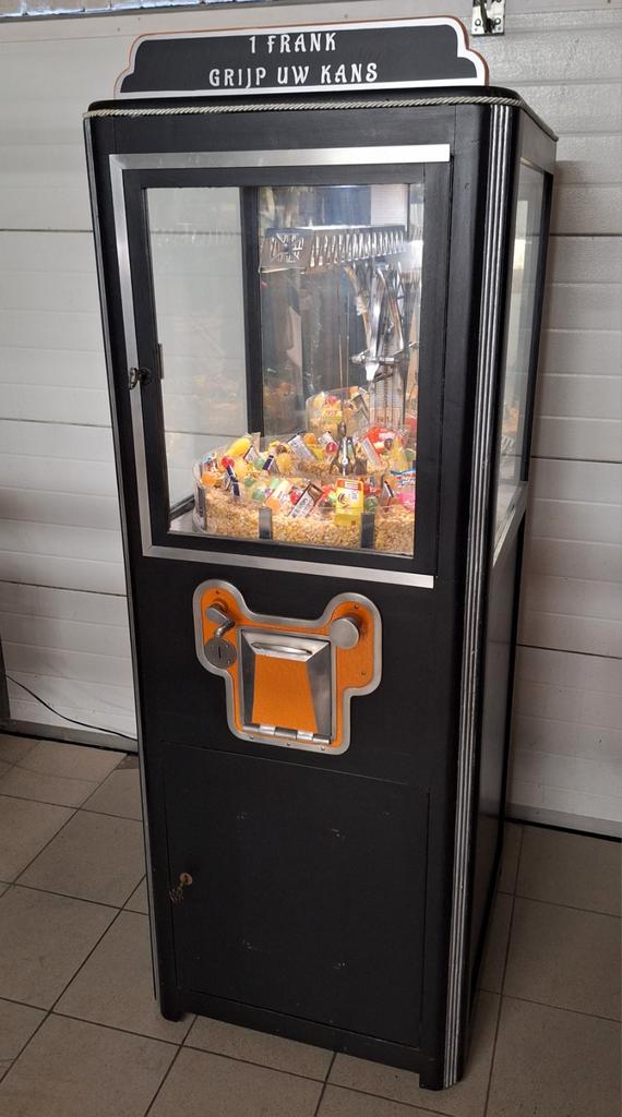 Oude kermis grijper snoep kraantje, Verzamelen, Automaten | Overige, Gebruikt, Ophalen