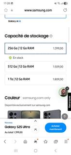 S25 ultra 256gb noir avec garantie et boîte, Ophalen