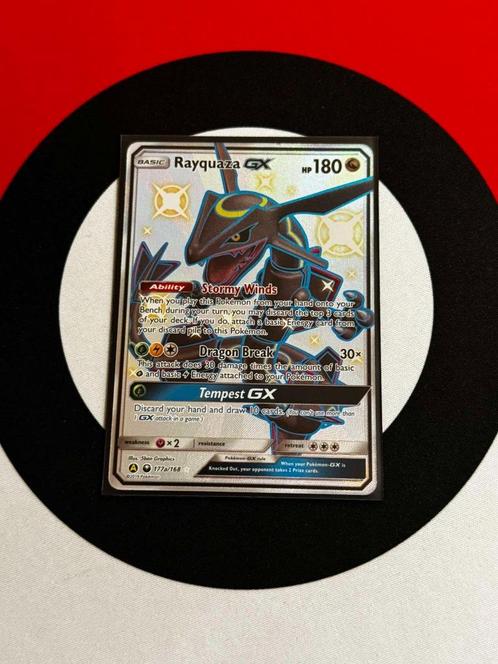 Pokémon - Rayquaza GX - 177a/168 - Shiny Promo - NM, Hobby en Vrije tijd, Verzamelkaartspellen | Pokémon, Zo goed als nieuw, Losse kaart