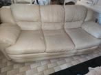 Salon 5 places 1x 3 et 2 x 1 place en cuir, Enlèvement, Utilisé, Cuir