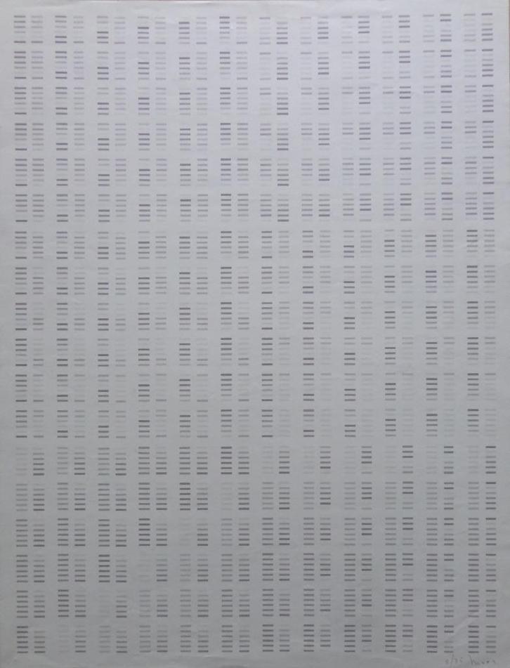 GUY MEES / GEOMETRIE / ZW-W LITHO / 59x45cm / SIG, Antiek en Kunst, Kunst | Litho's en Zeefdrukken, Ophalen of Verzenden