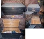 1 grote zwarte kist,1 kleine zwarte kist en nog 1 grote kist, Huis en Inrichting, Woonaccessoires | Kisten, Ophalen, Gebruikt
