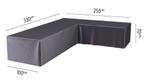 Loungebankhoes L-vorm 330x255x100xH70 R, Ophalen of Verzenden, Zo goed als nieuw