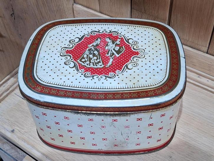 Antiek Koffie koekjes Blik Doos Bruynooghe 1 Kg Kortrijk, Collections, Boîte en métal, Biscuits, Enlèvement