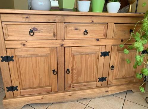 Mexicaans dressoir van massief grenen, Huis en Inrichting, Kasten | Dressoirs