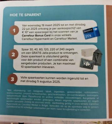 Zoek nog zegels Carrefour voor handdoeken, Enlèvement ou Envoi