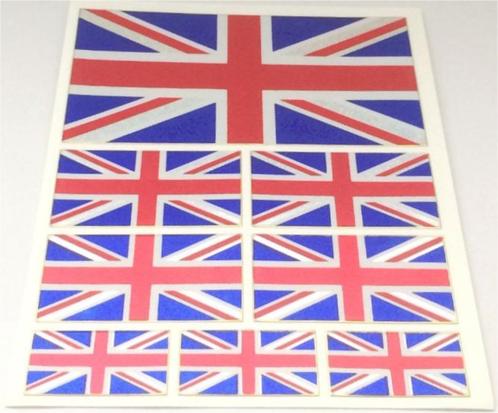 Union Jack vlag metallic stickervel #3, Collections, Autocollants, Neuf, Envoi