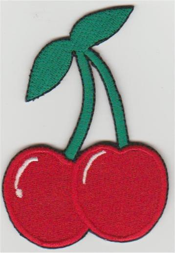 Kersen stoffen opstrijk patch embleem #1 beschikbaar voor biedingen