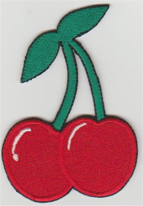 Kersen stoffen opstrijk patch embleem #1, Verzamelen, Kleding en Patronen, Nieuw, Verzenden