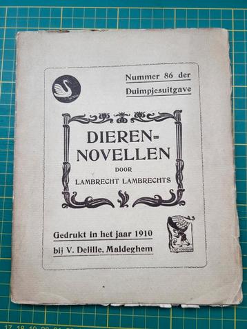 Duimpjesuitgave 86 - L. Lambrechts - Dierennovellen beschikbaar voor biedingen