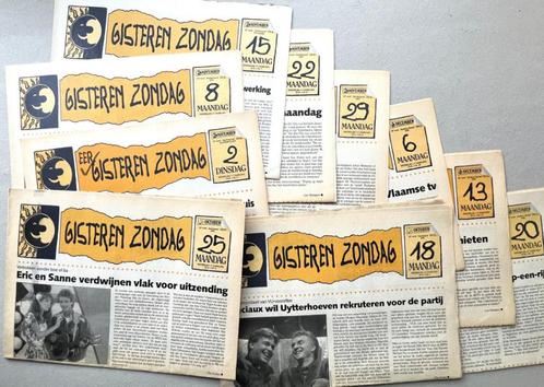 Pak bladen “Gisteren zondag” (TV1, Mark Uytterhoeven, 1993), Verzamelen, Film en Tv, Tv, Ophalen of Verzenden
