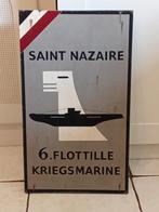 Duits U-BOOT WW2-paneel: 6. FLOTTIELJE - SAINT NAZAIRE, Verzamelen, Ophalen of Verzenden