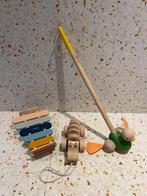 Plantoys duw eend en trek krokodil (en Xylofoon), Ophalen of Verzenden, Gebruikt