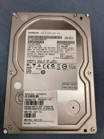 Disque dur Hitachi Enterprise 2 To SATA 6 Gbit/s 7200 tr/min, HDD, Enlèvement, NAS, Serveur