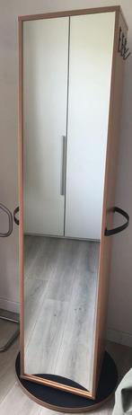 Vintage Ikea roterende houten kolomkast met spiegel, Huis en Inrichting, Kasten | Kleerkasten, Minder dan 50 cm, 150 tot 200 cm