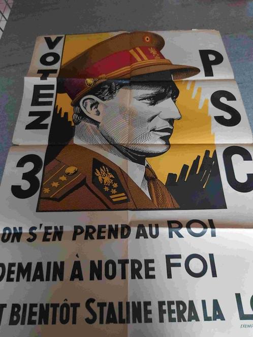 Koning Roi Leopold III België Belgique Elections Parlement, Verzamelen, Koningshuis en Royalty, Zo goed als nieuw, Kaart, Foto of Prent