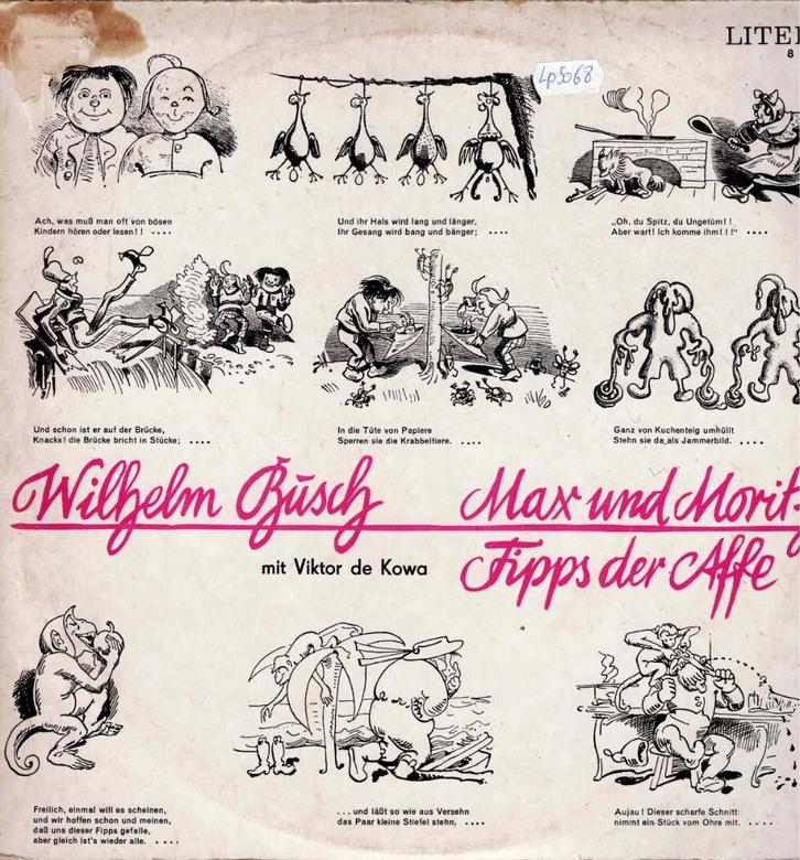 vinyl  lp  -   Wilhelm Busch – Max Und Moritz / Fipps Der .., Cd's en Dvd's, Vinyl | Overige Vinyl, Overige formaten, Ophalen of Verzenden
