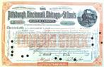 Pittsburgh,Cincinnati,Chicago&St Louis Railway 1915, Ophalen of Verzenden, Voor 1920, Certificaat van aandeel