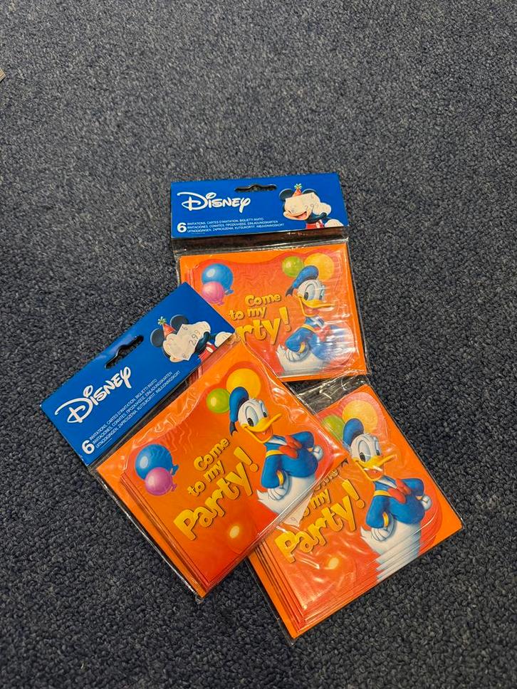 Disney uitnodigingskaarten, Hobby en Vrije tijd, Feestartikelen, Nieuw, Overige typen, Ophalen of Verzenden