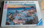puzzel ravensburger avond in santorini 1000 stuks, Hobby en Vrije tijd, Ophalen of Verzenden, 500 t/m 1500 stukjes, Nieuw, Legpuzzel