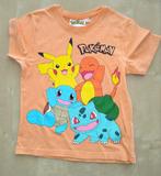 Mooie licht oranje t-shirt Pokémon, maat 122, Verzenden, Jongen of Meisje, Zo goed als nieuw, Shirt of Longsleeve