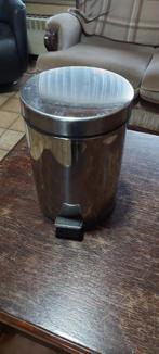Inox vuilbakje, Ophalen, Inox, Gebruikt, Met pedaal