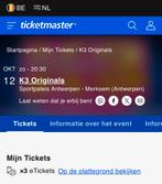 K3 original ticket 12 oktober, Oktober