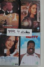 4 VHS -films  My Best Friends wedding Joan Of ark The nutty, Enlèvement
