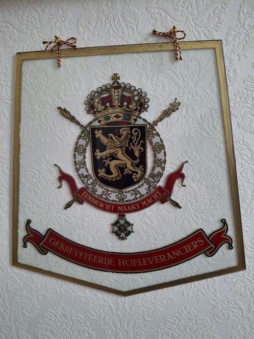 2 Glazen gebrevetteerde Hofleveranciers, Verzamelen, Koningshuis en Royalty, Gebruikt, Overige typen, Ophalen